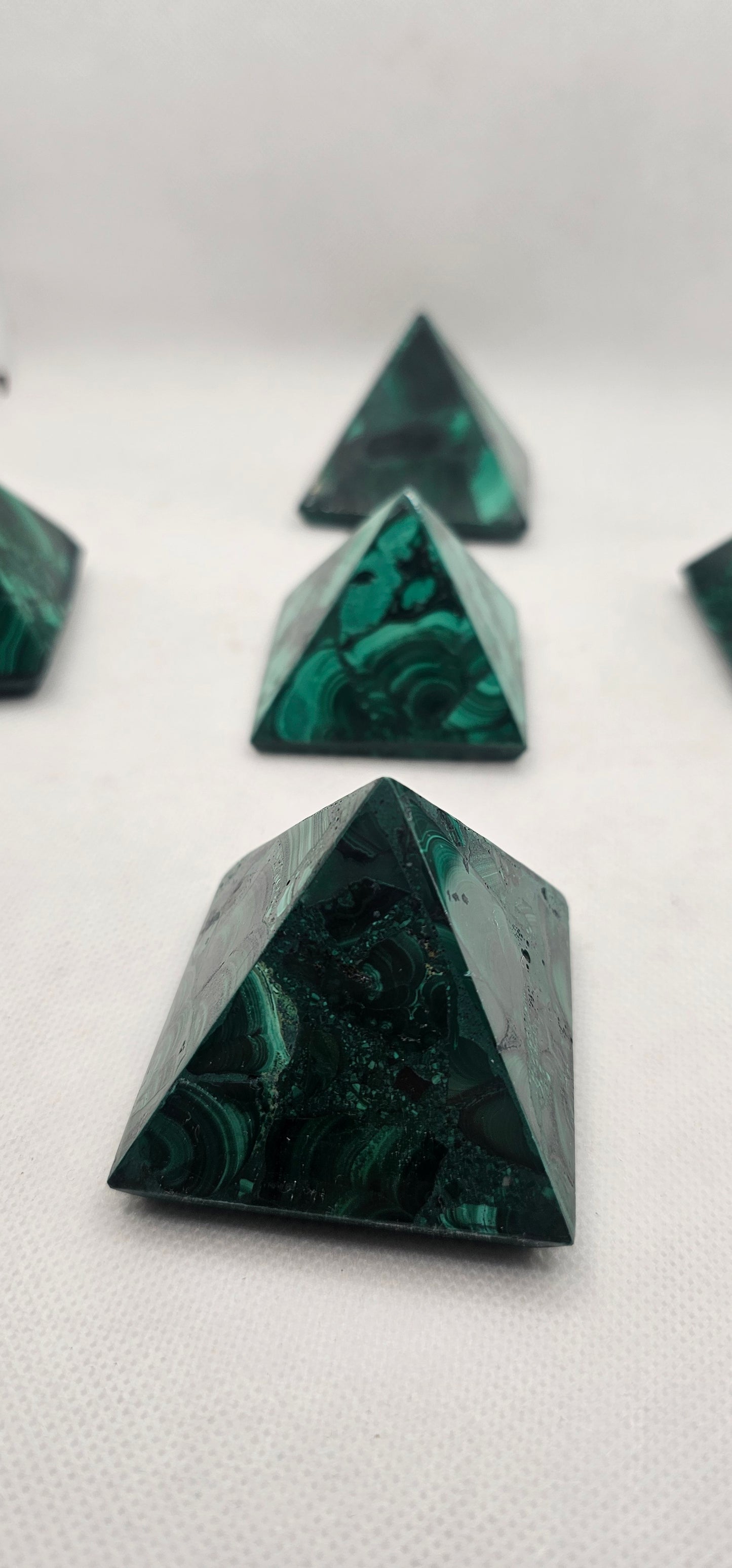 Malachite Pyramids (Small)
