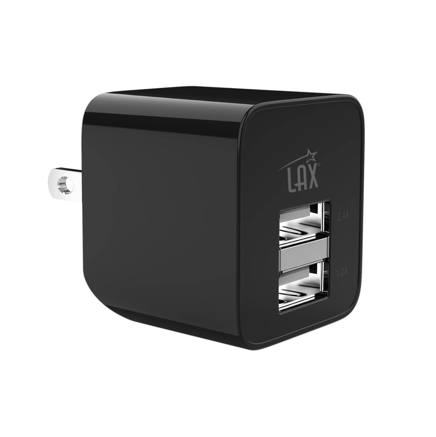 LAX Fast Charging 2 Port USB Wall Charger Retail Pack: White