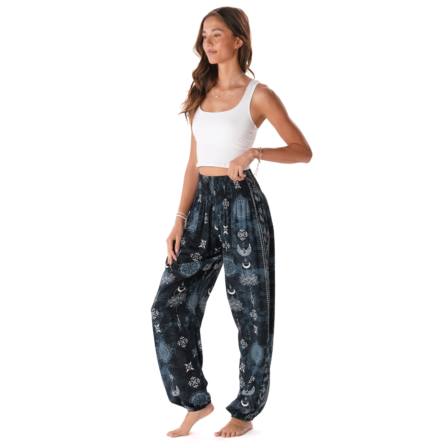 Twilight Lotus Harem Pants (Purple) with Pockets: S, M, L & XL