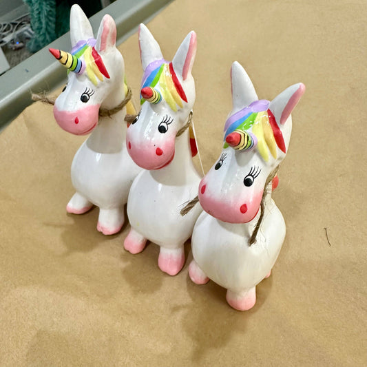 Handmade wooden unicorn