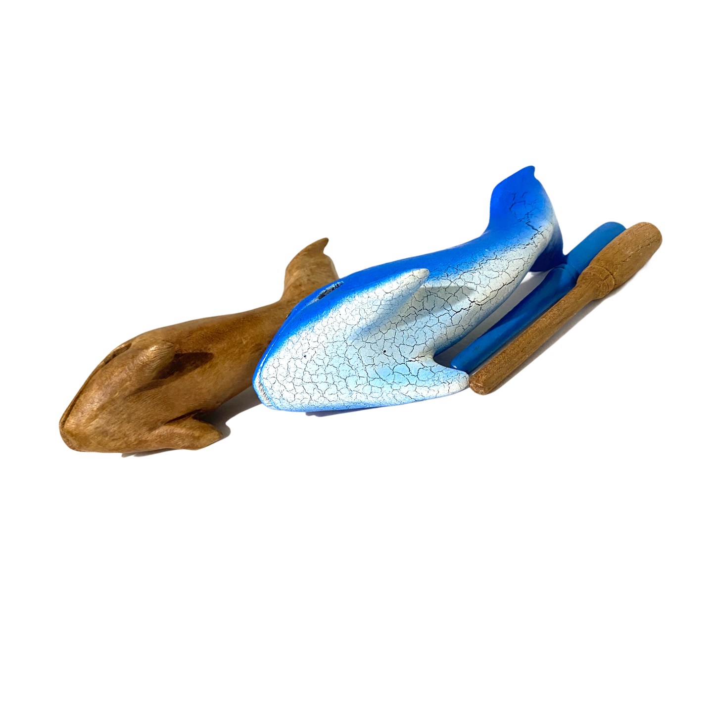 Wooden Musical Whistle Dolphin Percussion Instrument
