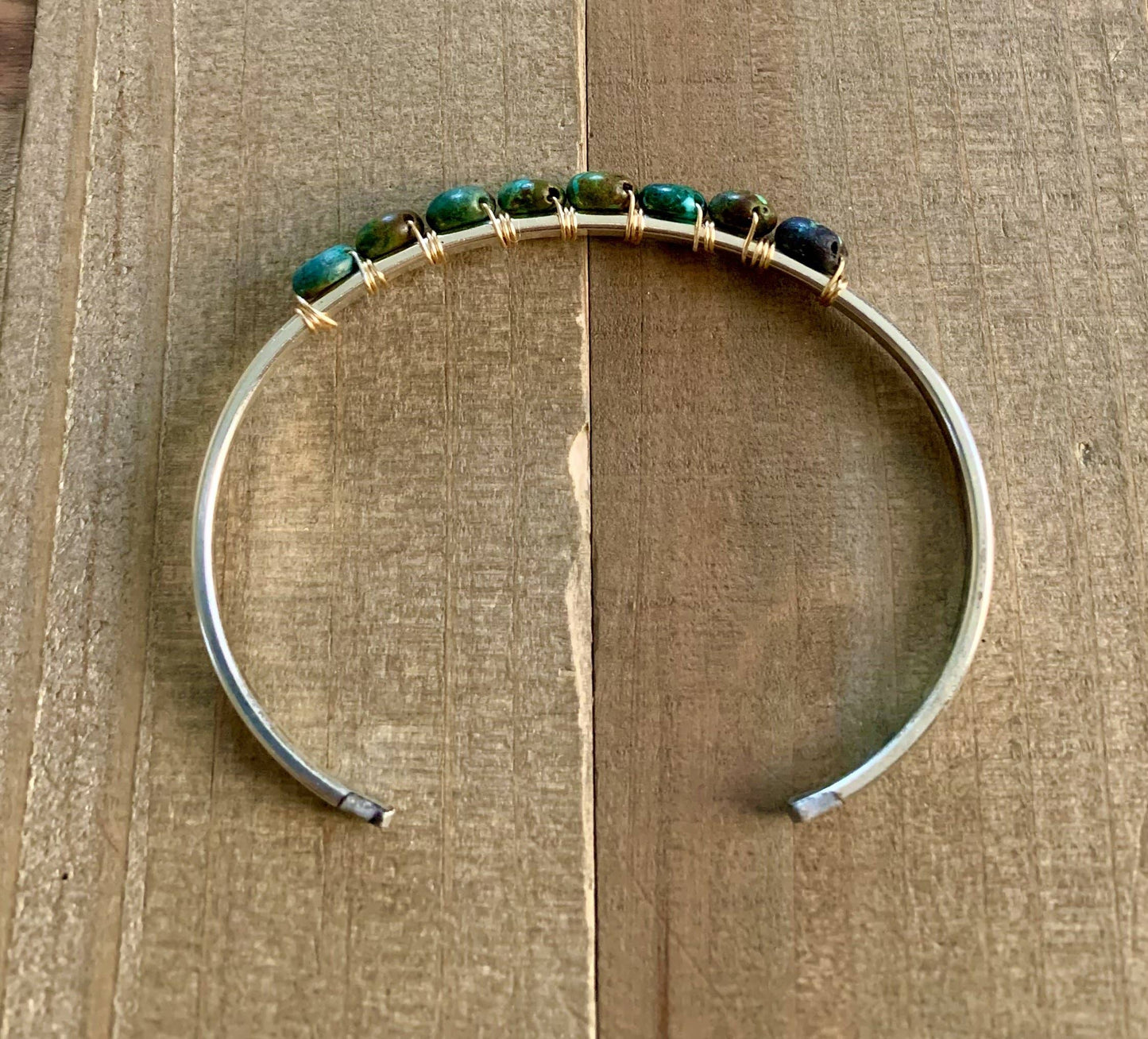 Text Me turquoise silver cuff bracelet
