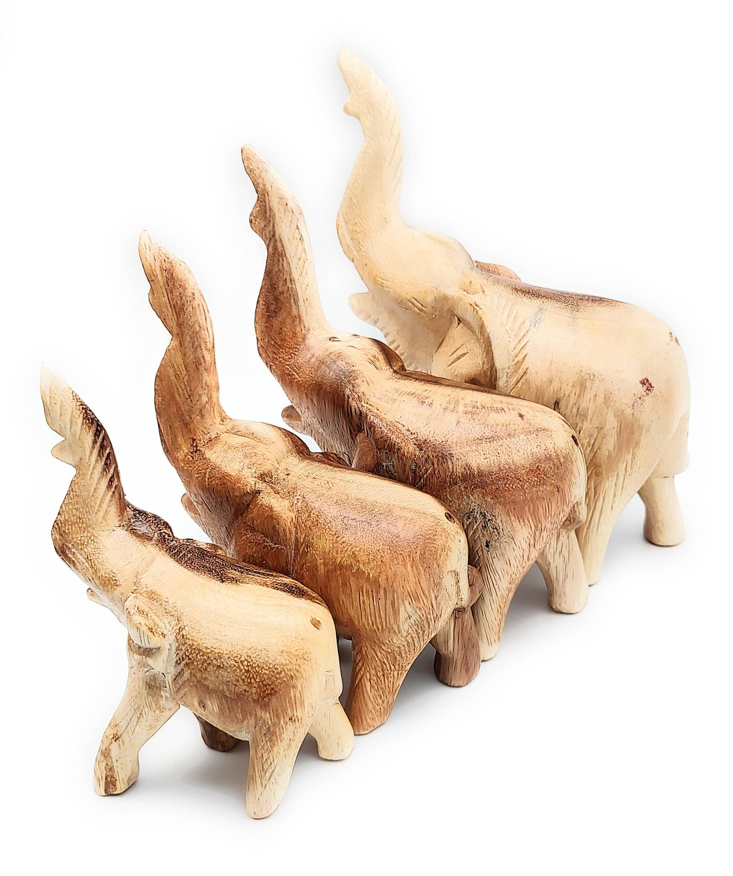 Wooden Trumpeting Elephant 5 inch