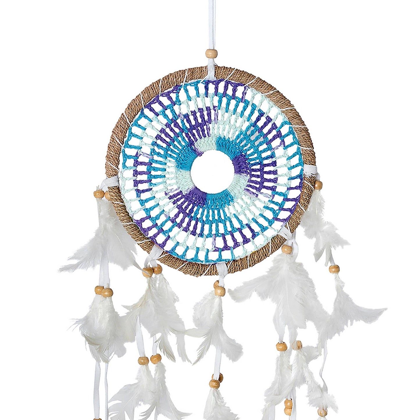 Blue Crochet Dream Catcher, Boho Style