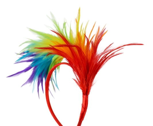 Rainbow feather headband