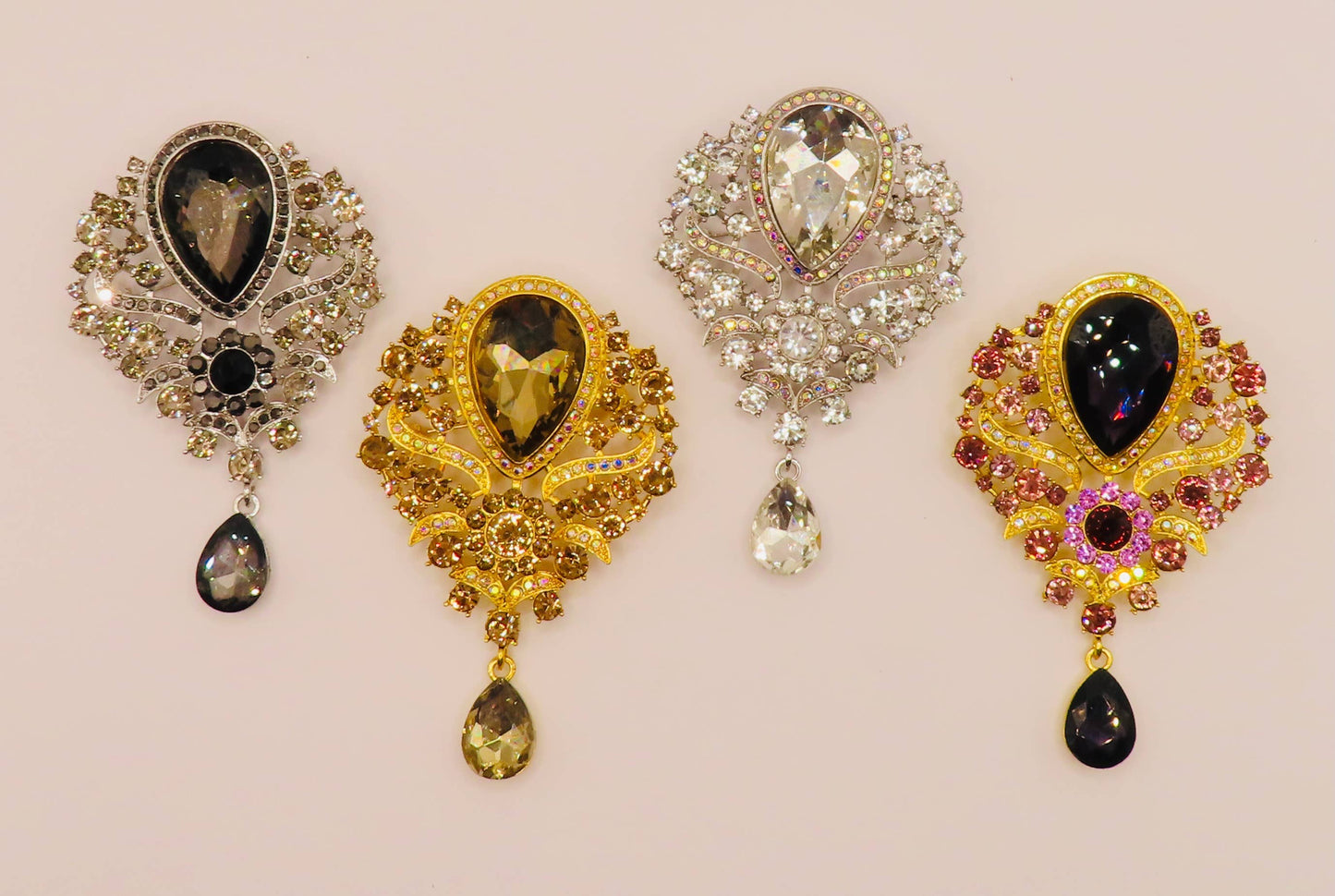 Large Crystal Brooch