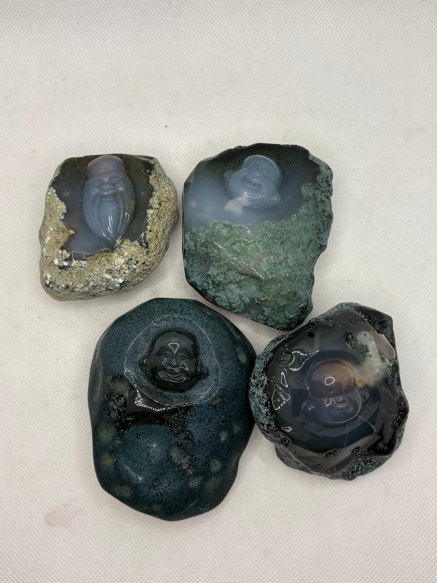 Green Agate Buddha
