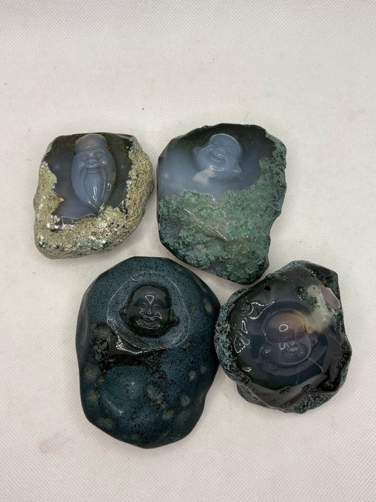 Green Agate Buddha