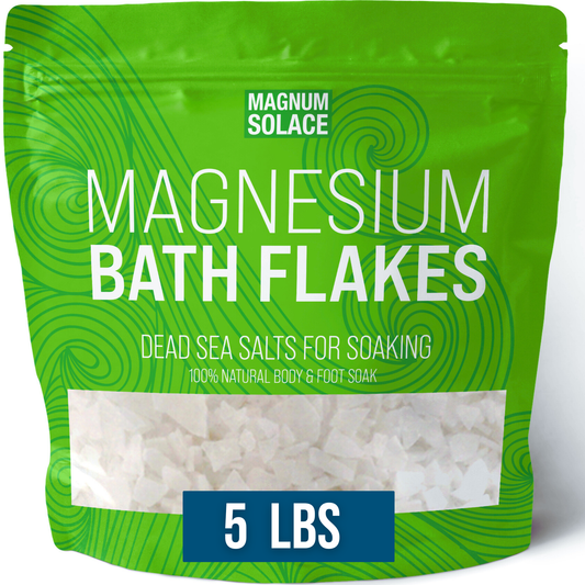 Magnesium Bath Flakes, Dead Sea Bath Salts, Bath Soak: 5LB