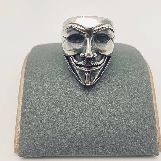 Clown Mask Stainless Steel Men's Ring