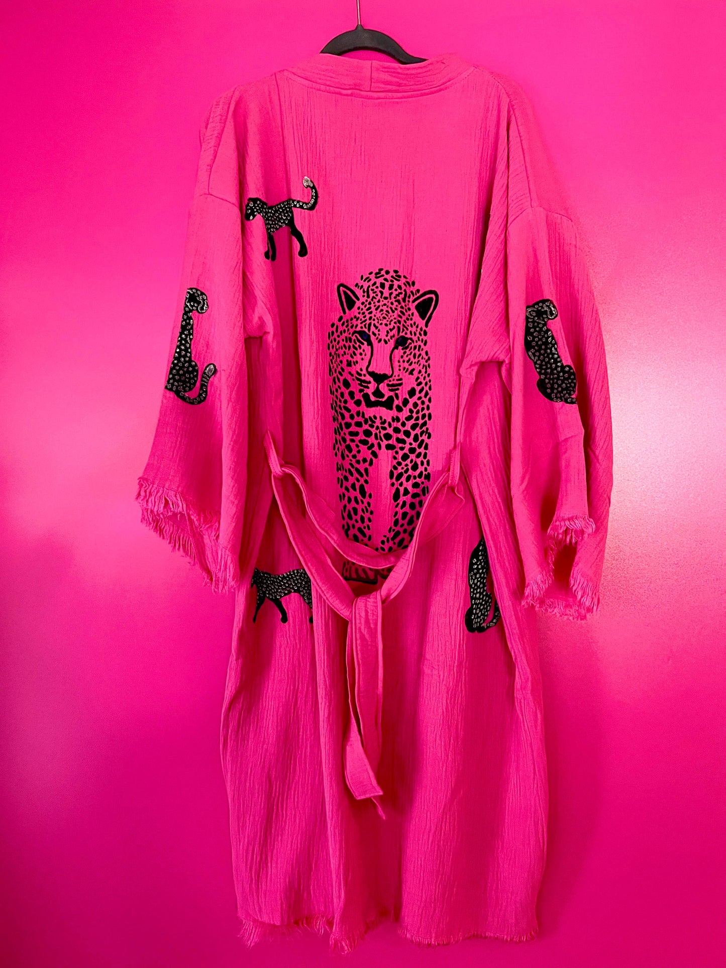 Pink Leopard Robe