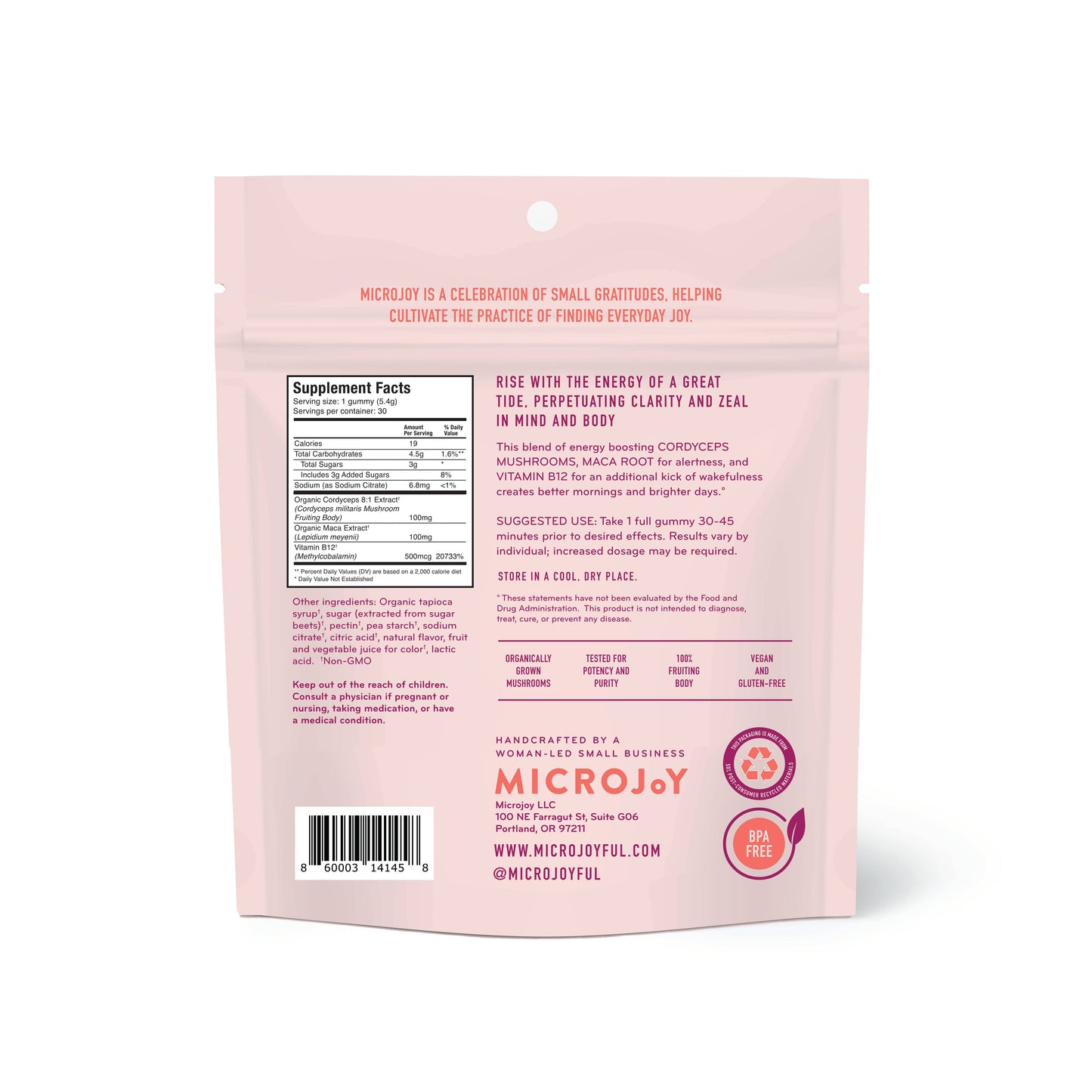 Motivate Mushroom Gummies 30 Count Microjoy