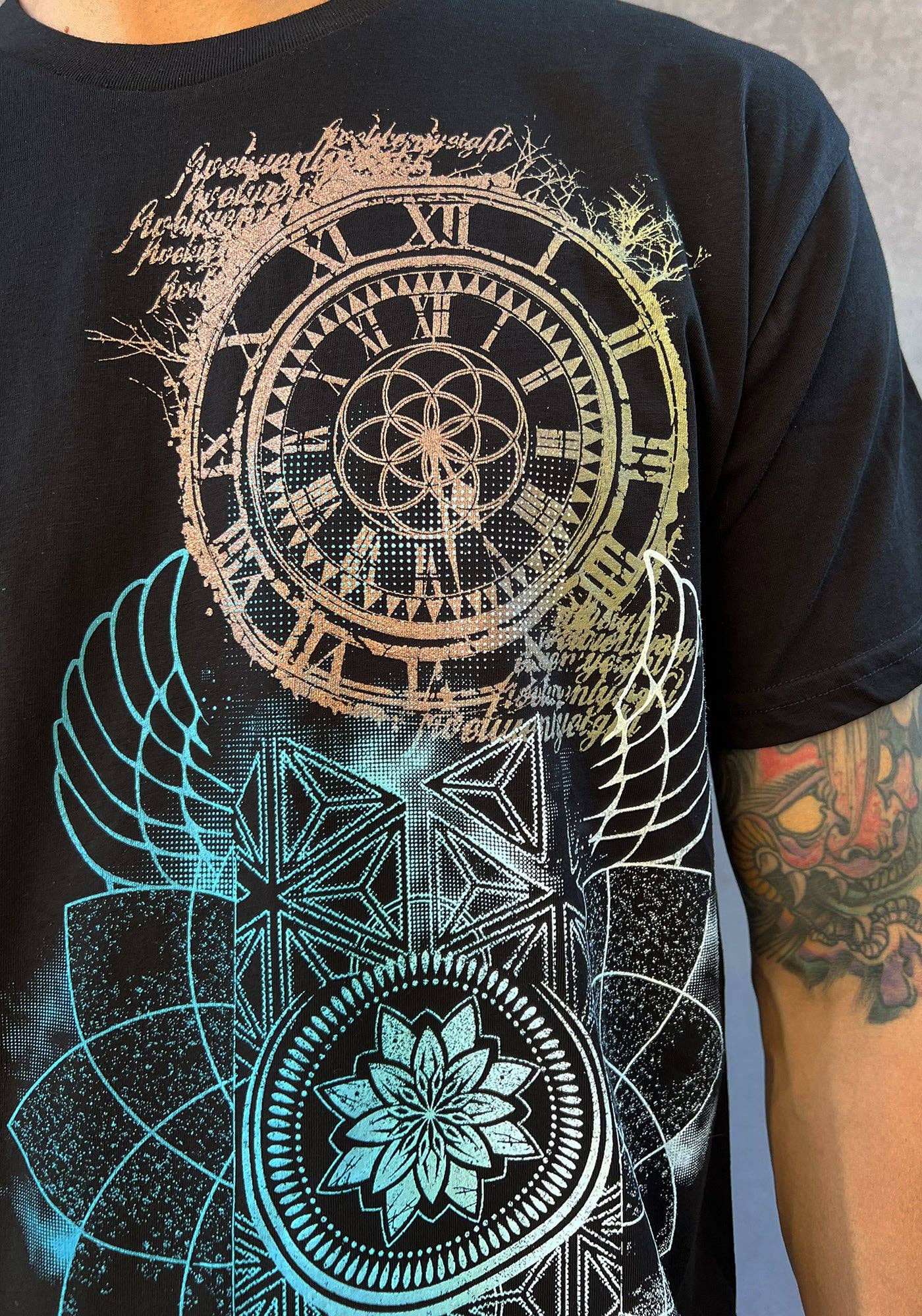 Time Capsule Shirt Dark Teal or Black