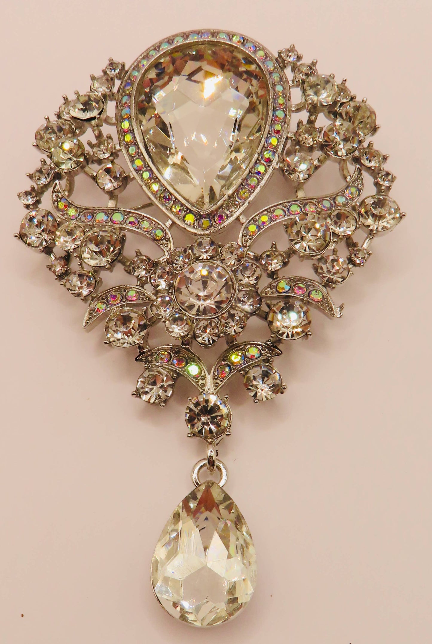 Large Crystal Brooch