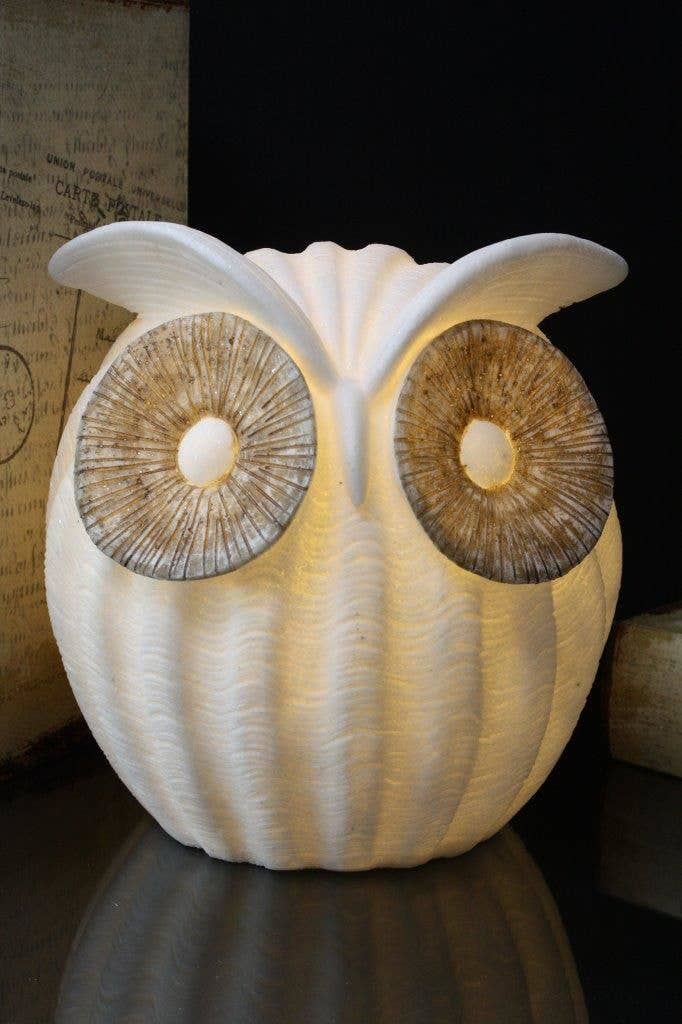 Owl Lamp, 9.25"H
