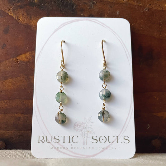 Moss Agate Earrings