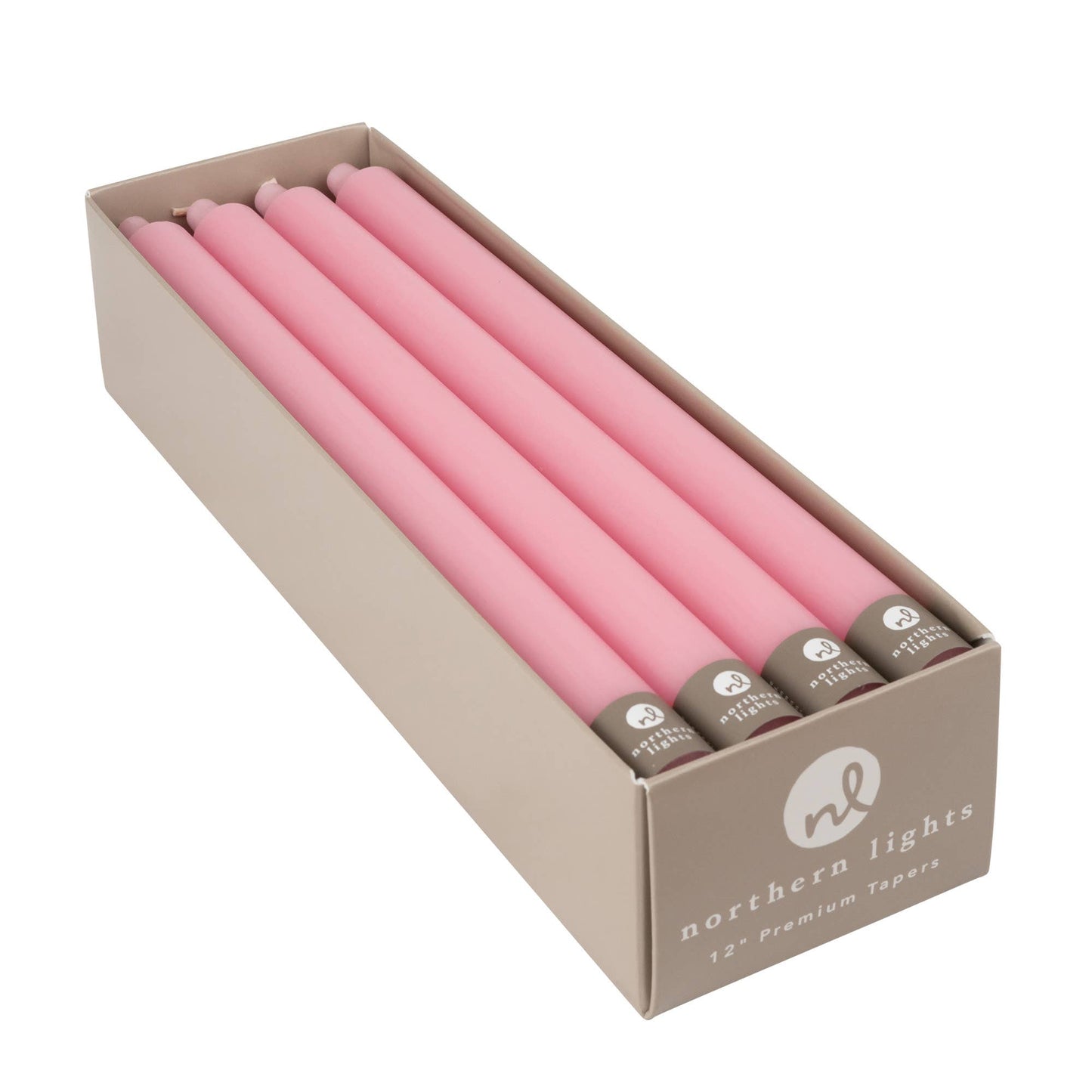 12" Taper Candles - 12pc Box: Pure White