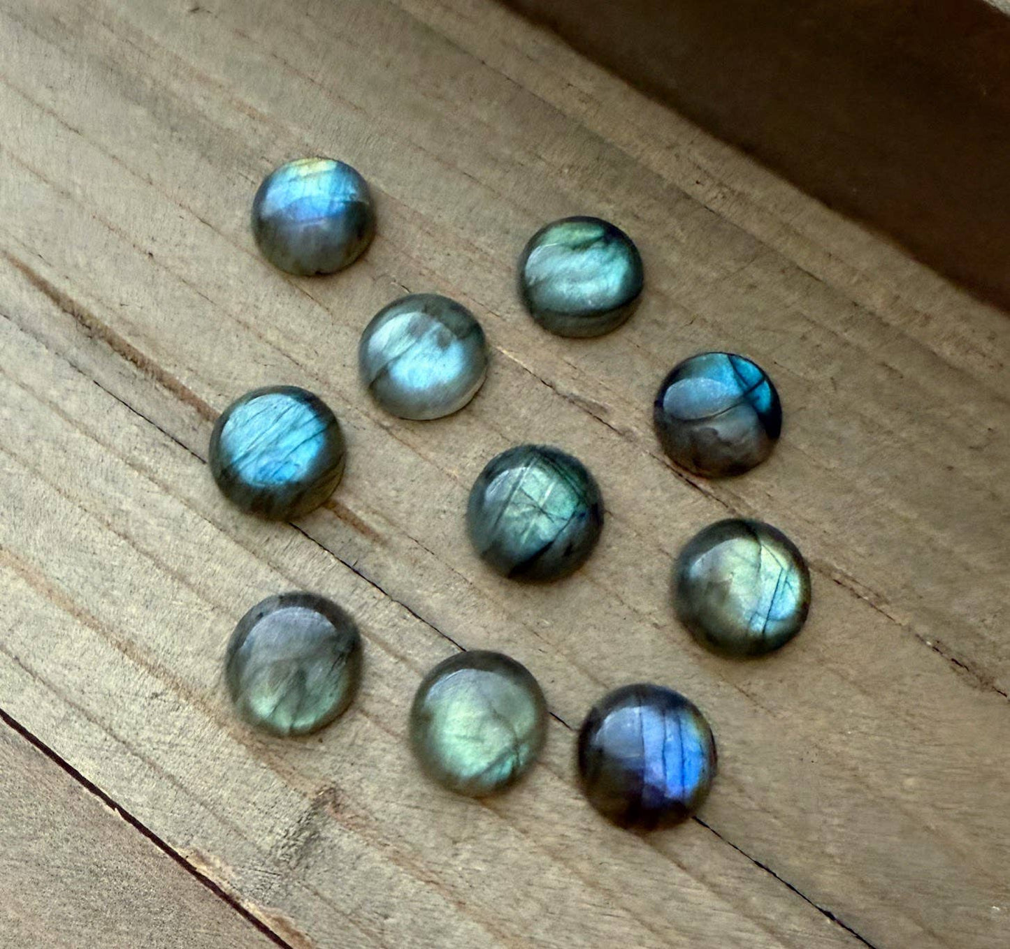 Labradorite Dot Cord Necklace  : 16" or 18"