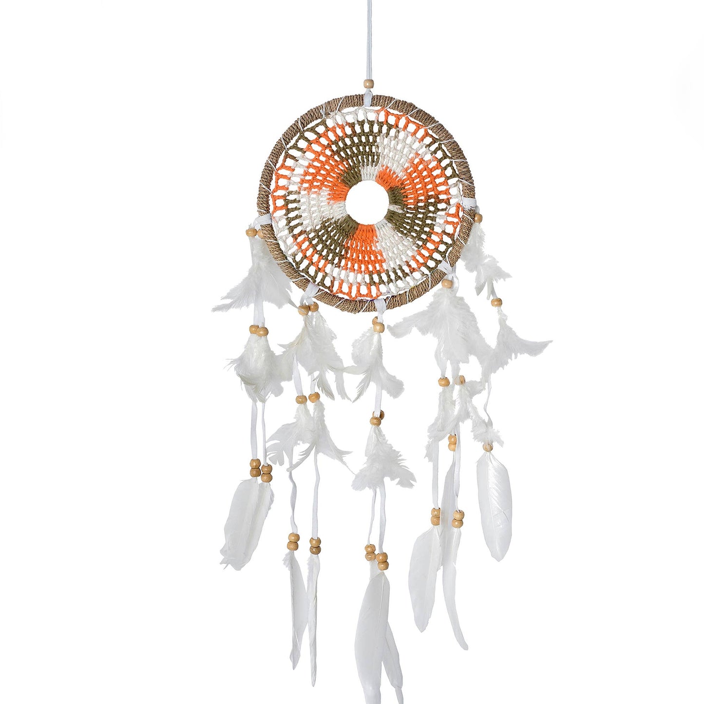 Brown Boho Dream Catcher, Crochet And Lace