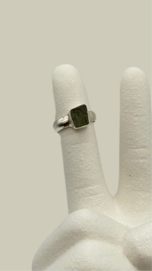 Moldavite Ring