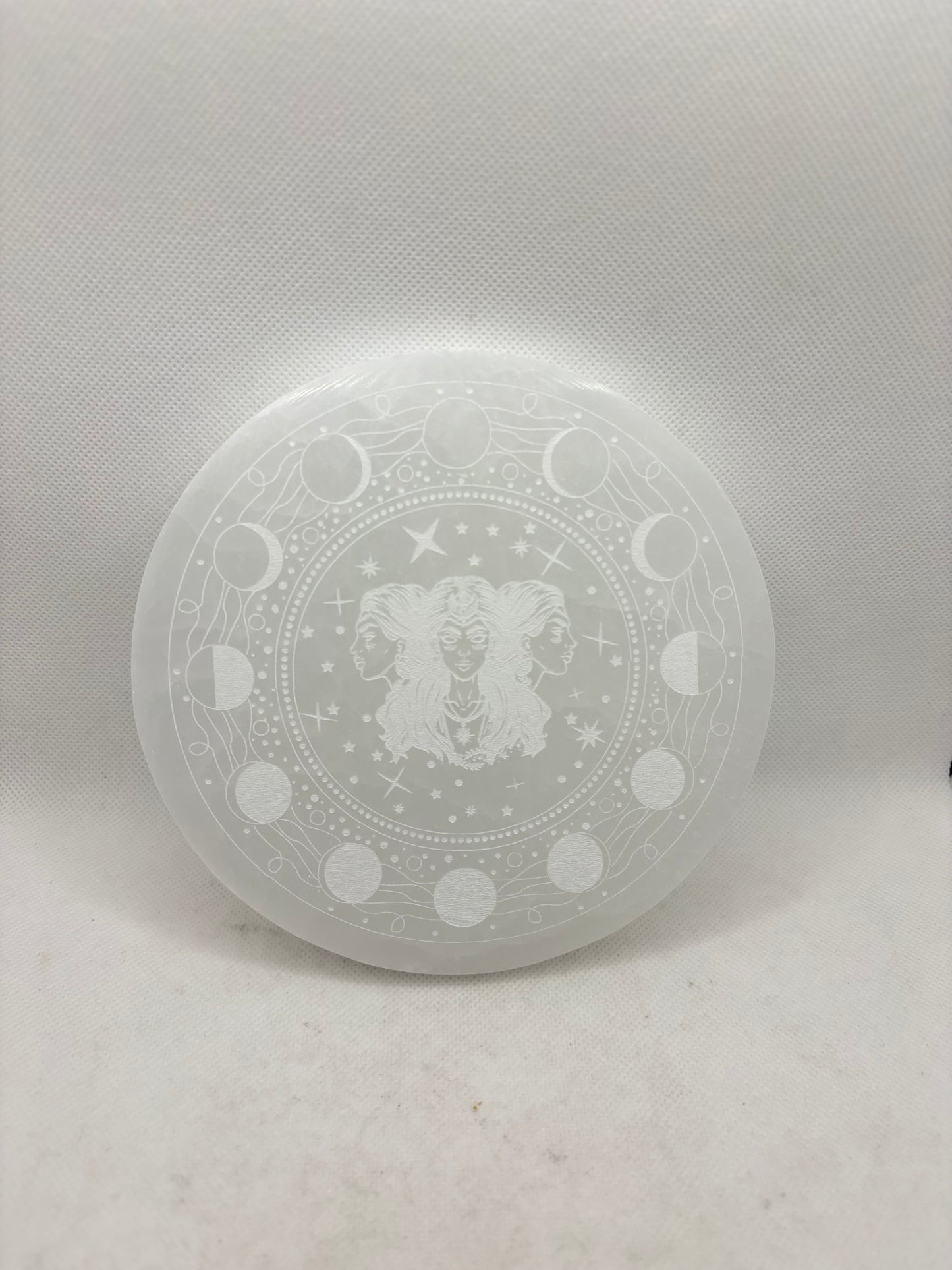 Selenite Moon Phase Charging Pad