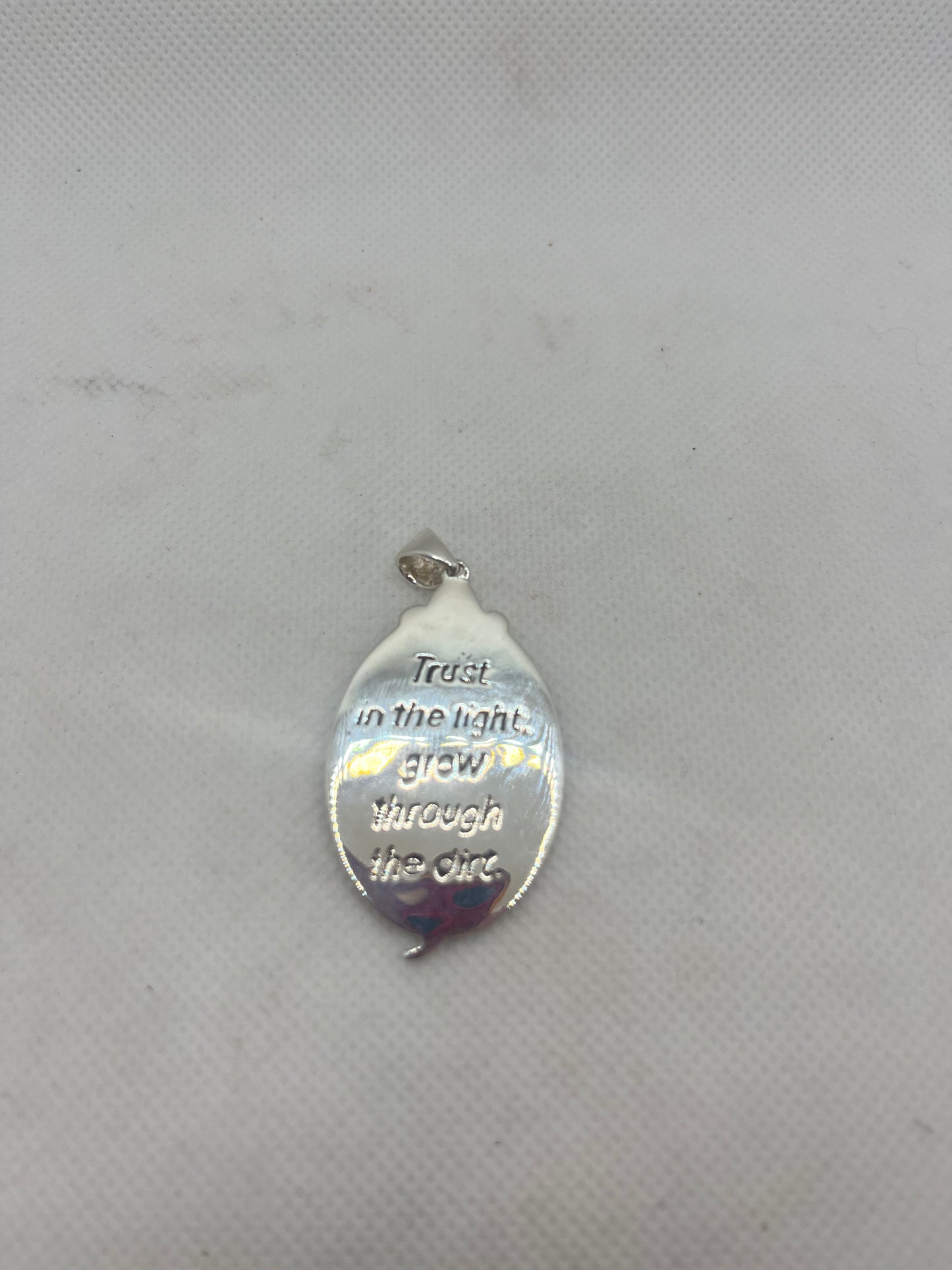 Garnet Flower Pendant