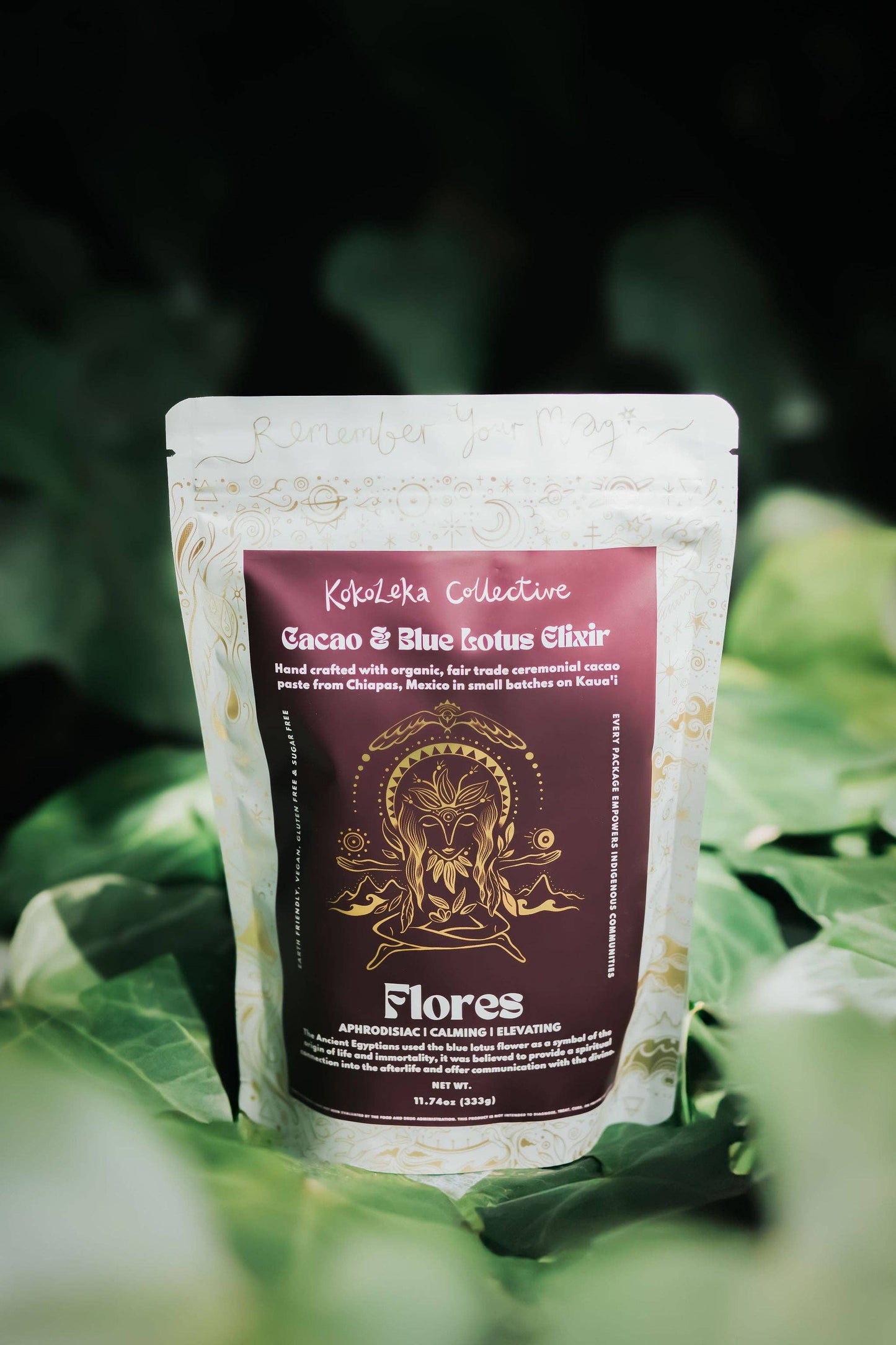 Flores  - Blue Lotus Ceremonial Cacao Elixir: 333g