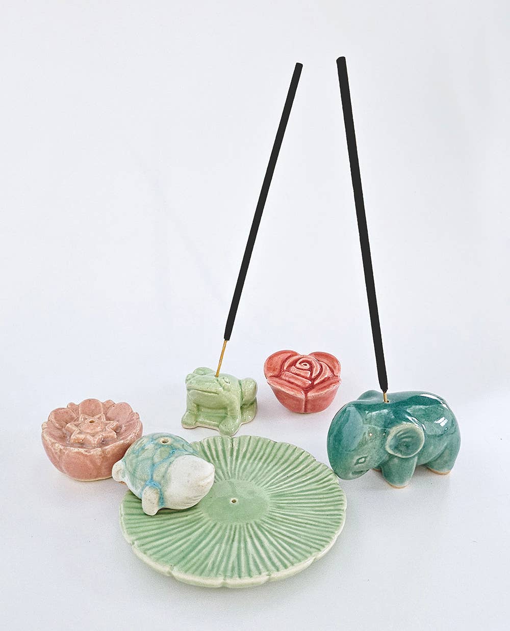 Ceramic Incense Holder Frog