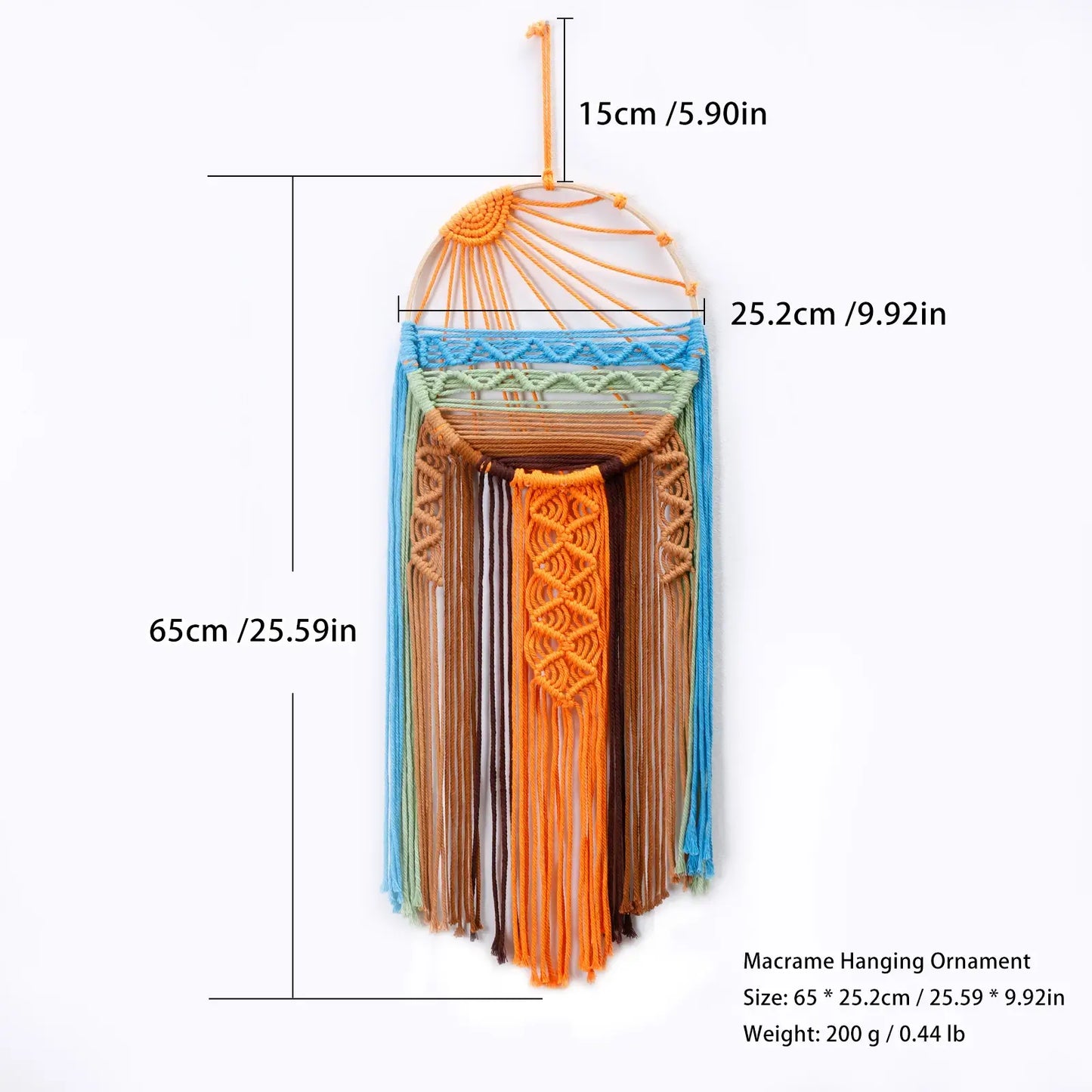 Sunrise and Sunset Macrame Dream Catcher