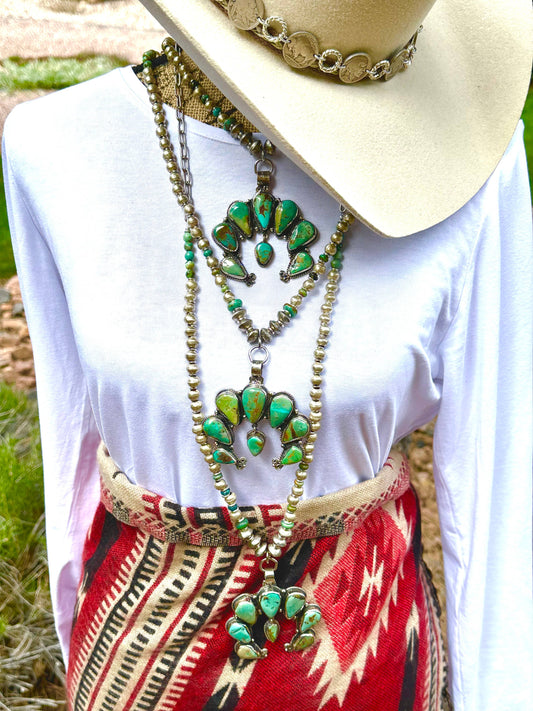 Adjustable Naja and Turquoise Necklace