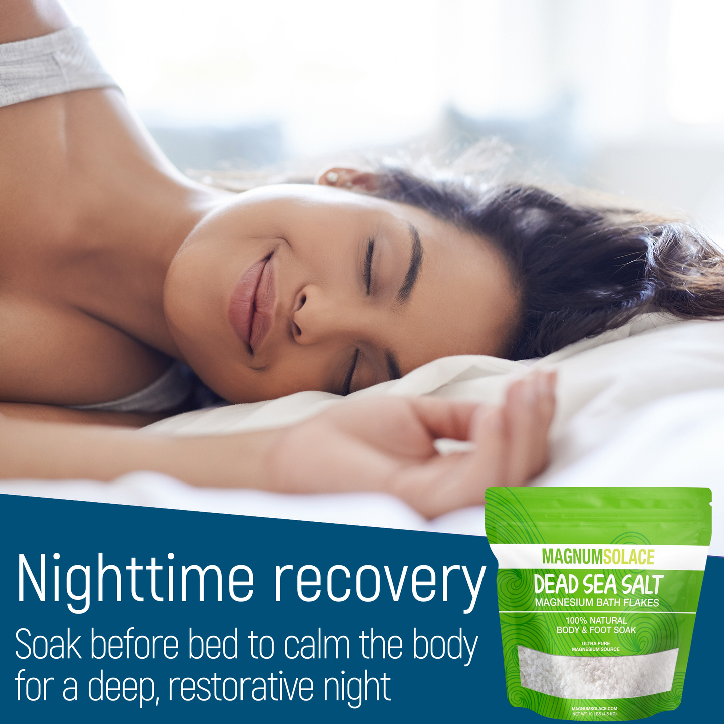 Magnesium Bath Flakes, Dead Sea Bath Salts, Bath Soak: 5LB