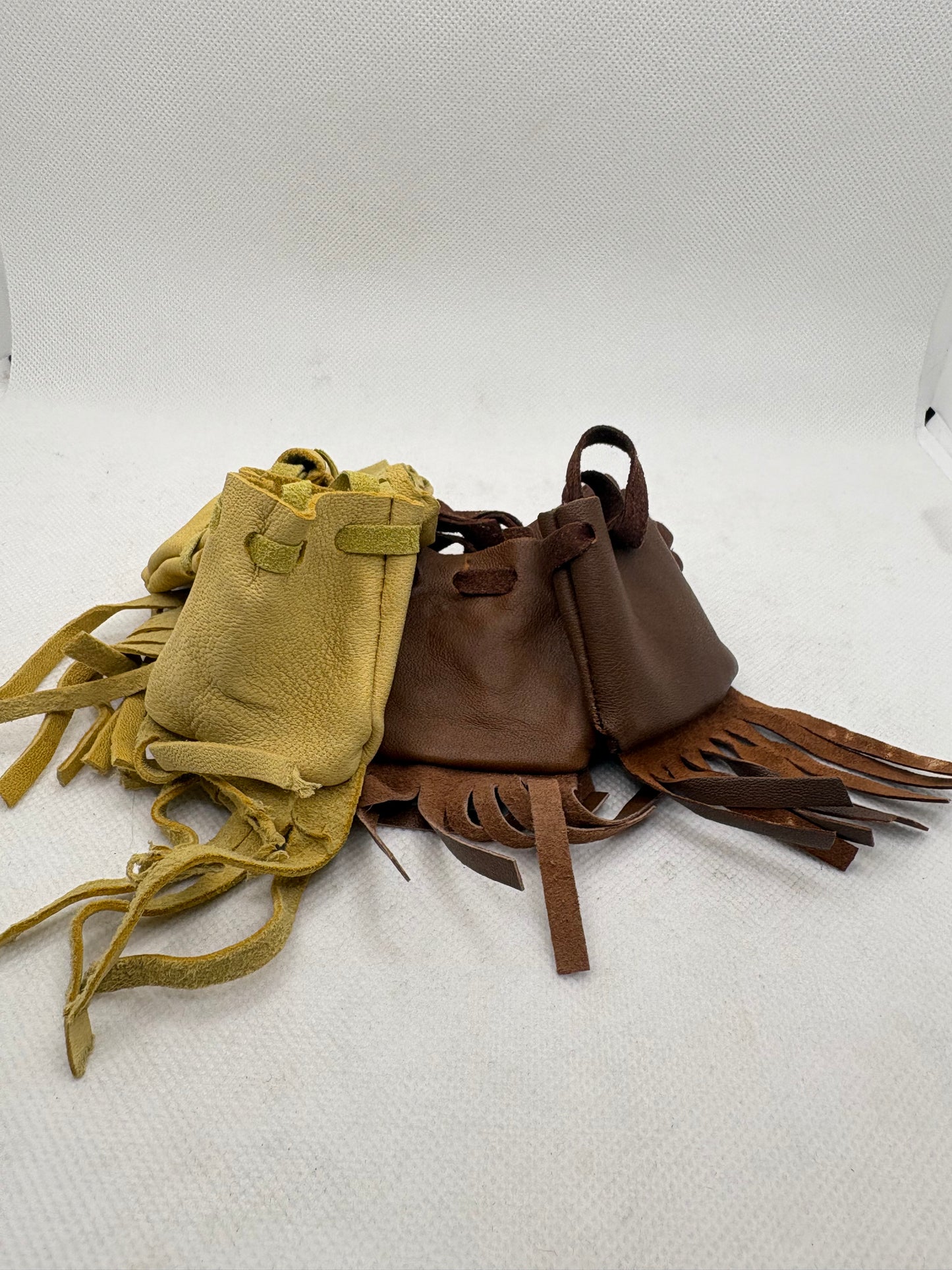 Leather Pouch with Fringe