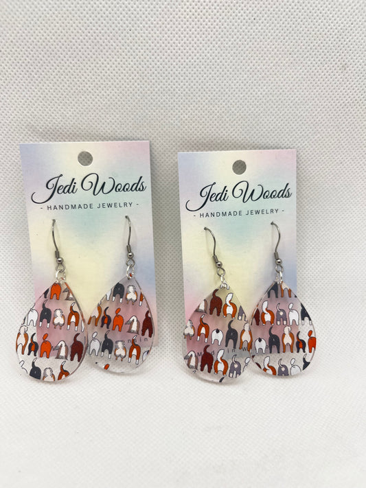 Dog Butt Earring Dangles