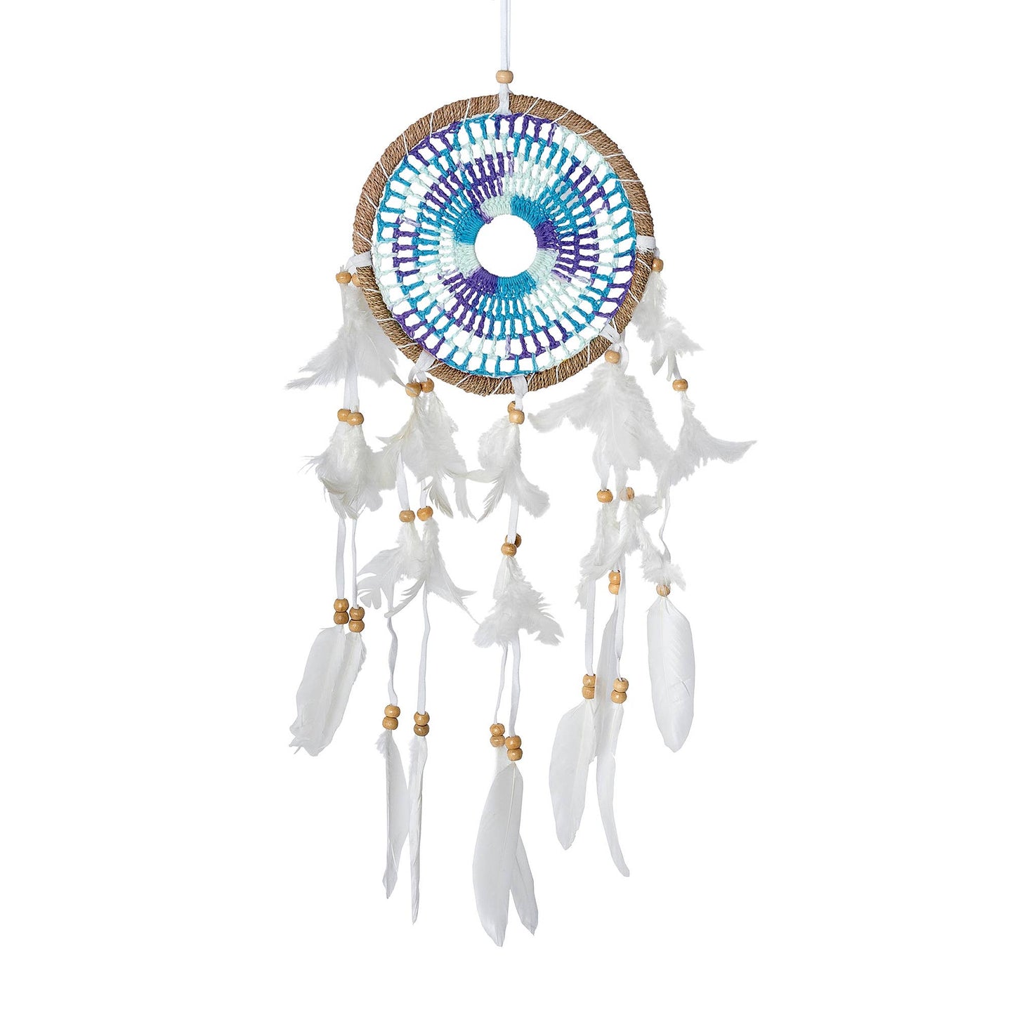 Blue Crochet Dream Catcher, Boho Style