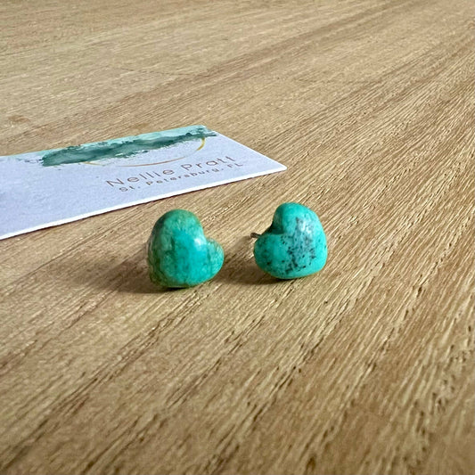 Stud Muffin
turquoise heart earring studs