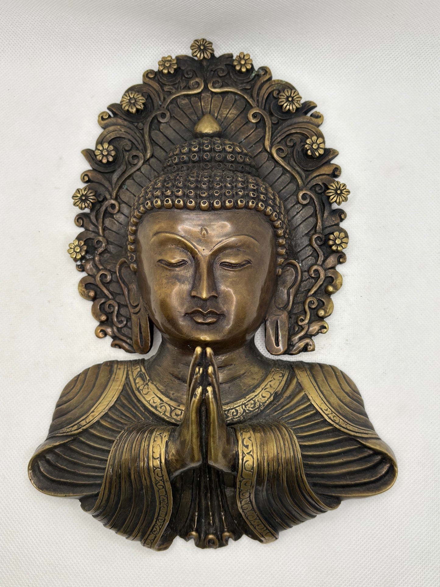 Brass Buddha wall hanging
