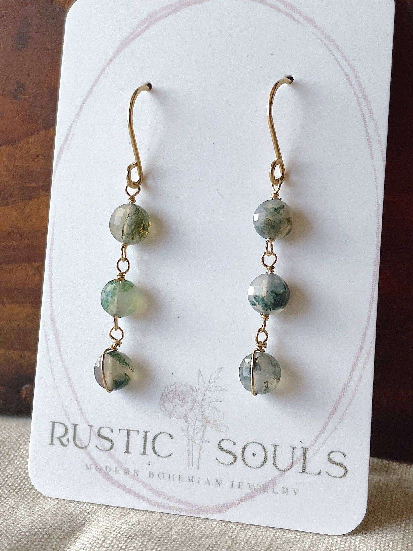 Moss Agate Earrings