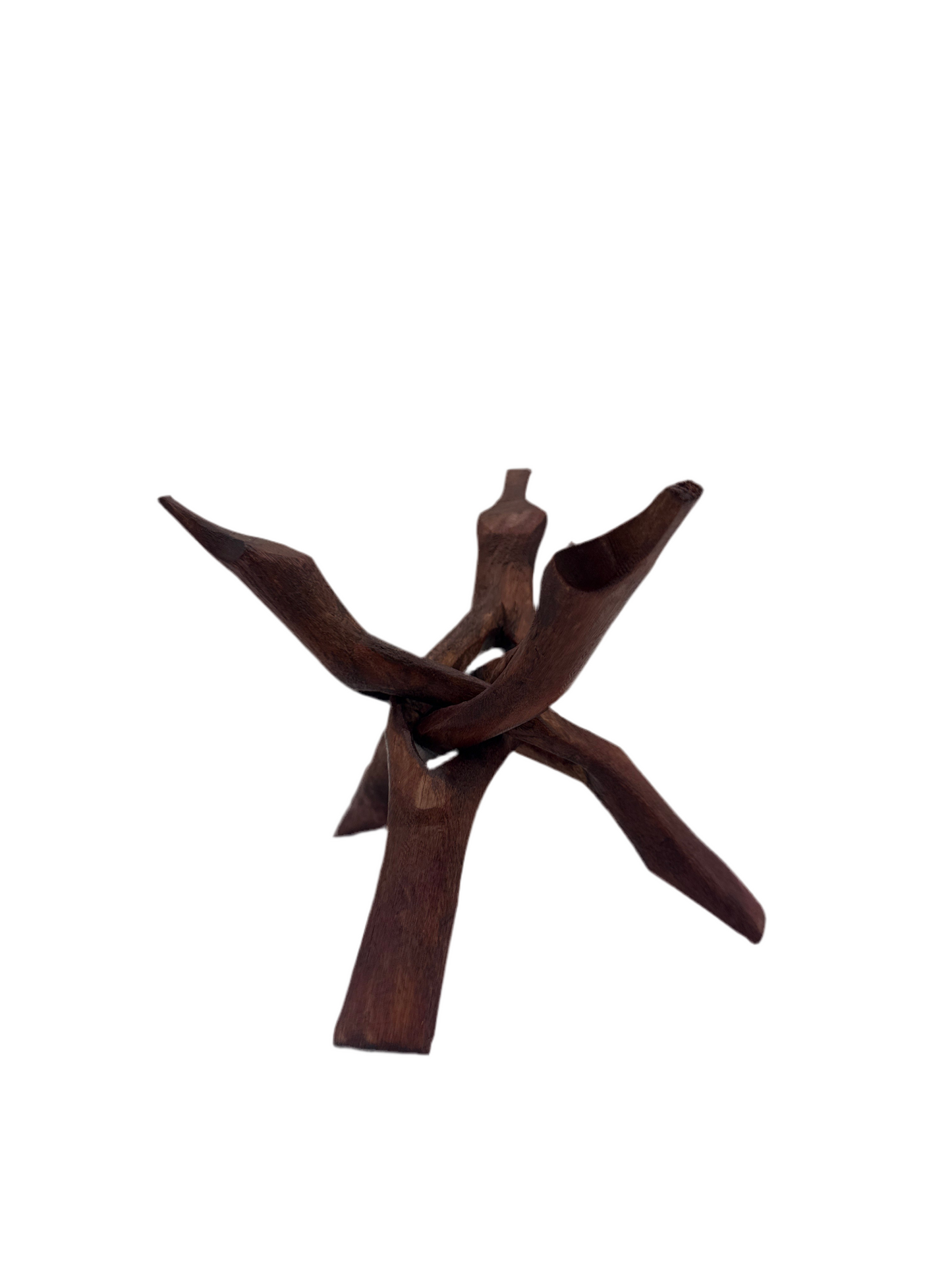 Wooden Tripod Stand 6 inch Natural Wood