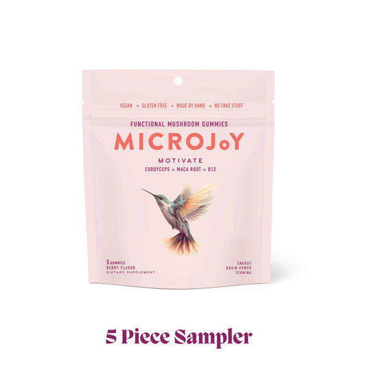 Motivate Mushroom Gummies 5-piece Sampler Microjoy