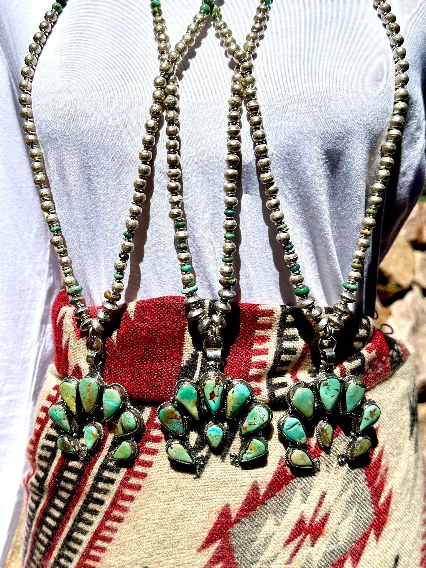 Adjustable Naja and Turquoise Necklace