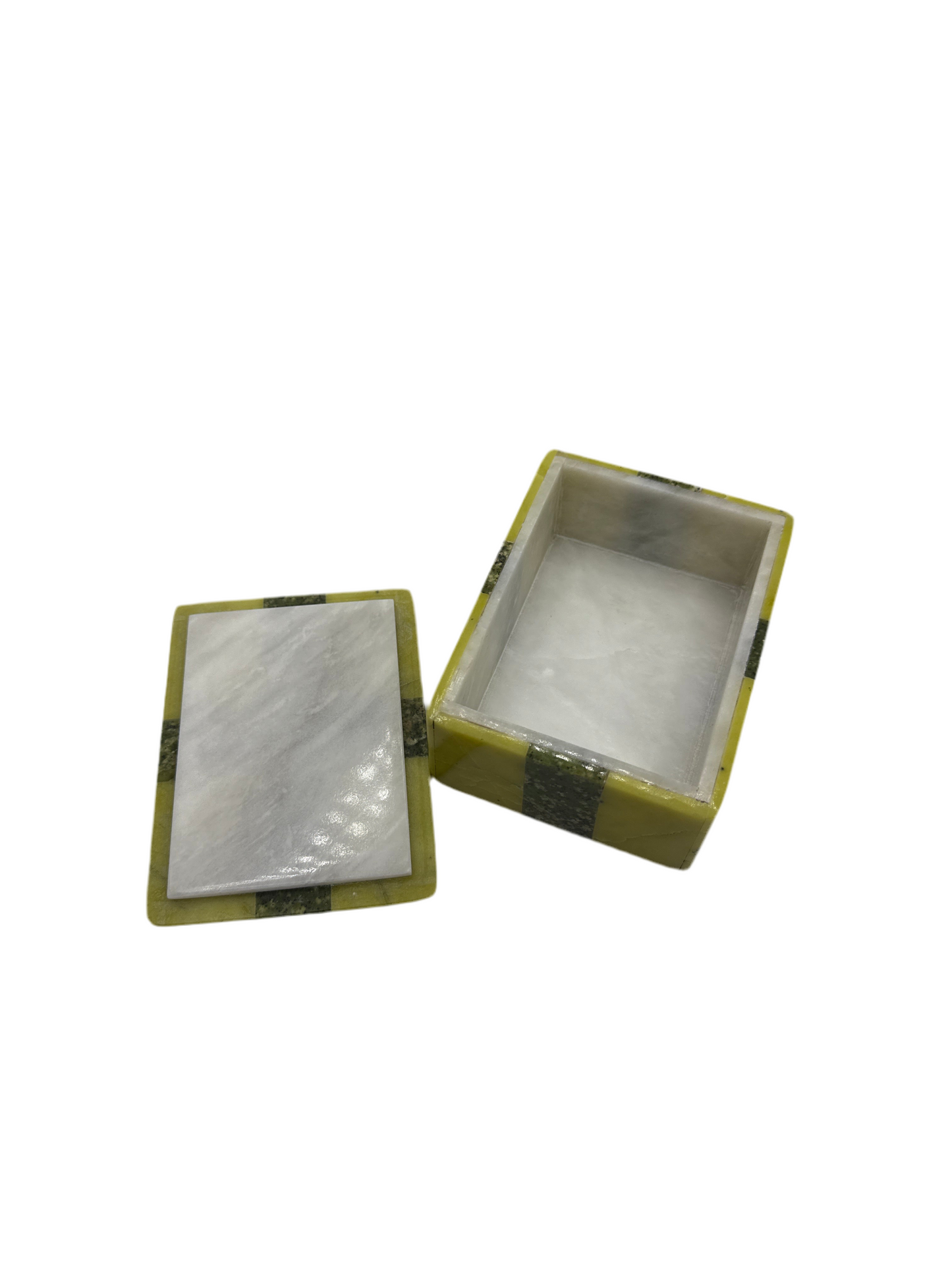 Box with Lid Various Stone Medium