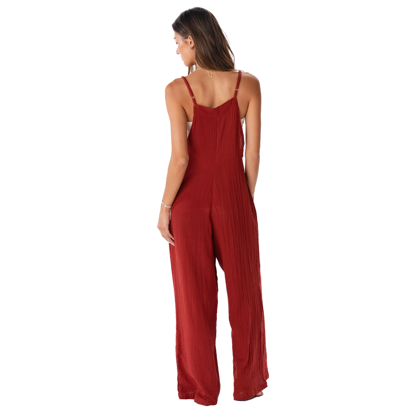 Seaside Spice Cotton Nomad Jumpsuit (Adjustable Straps): S, M & L
