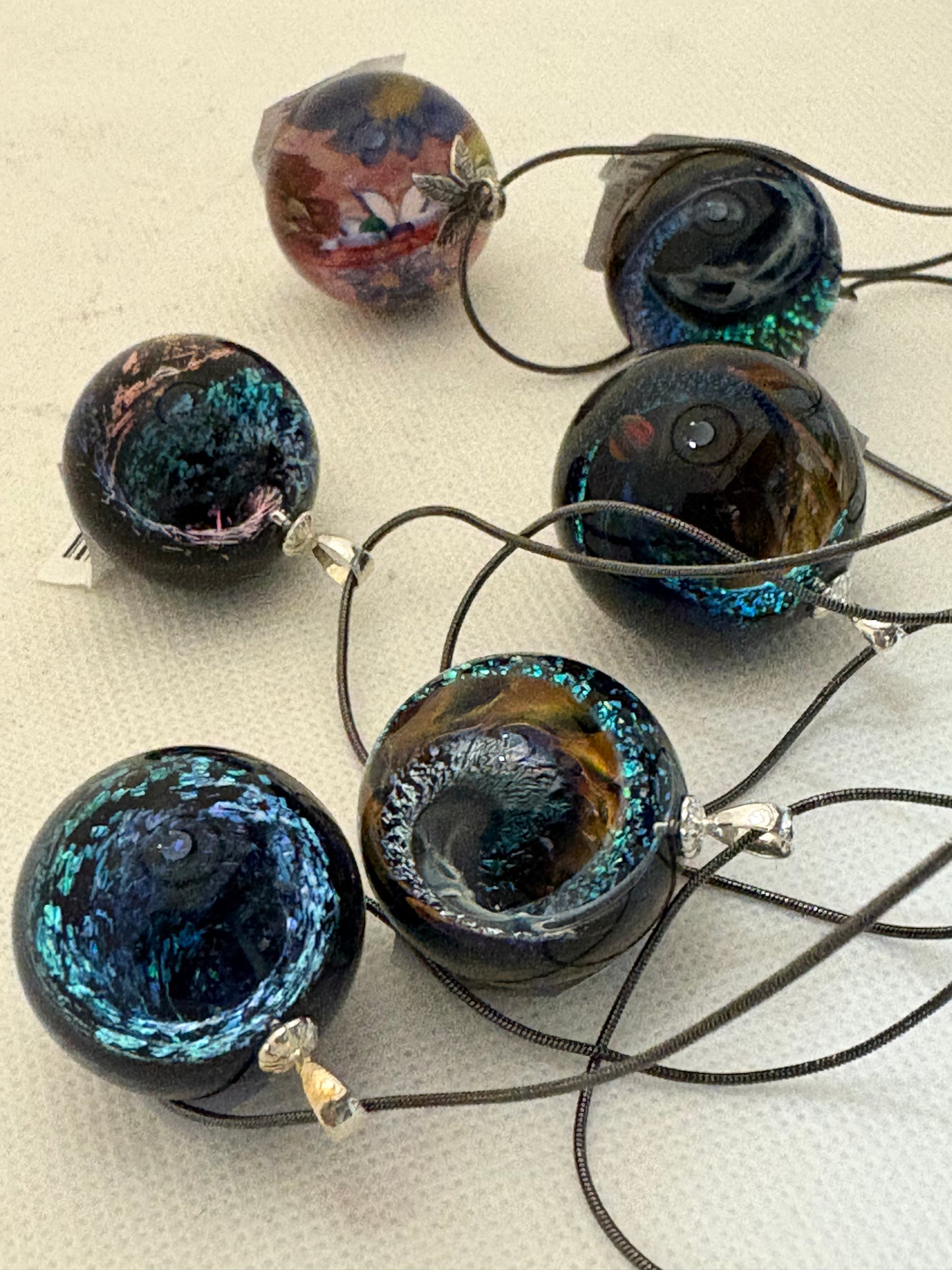 Glass Art Sphere Pendants- Kevin O'Grady 1 inch