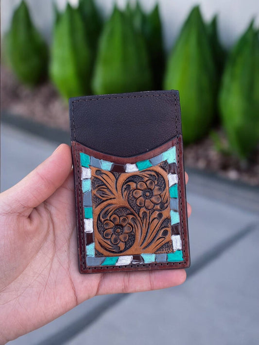 Aztec Leather credit card wallet 