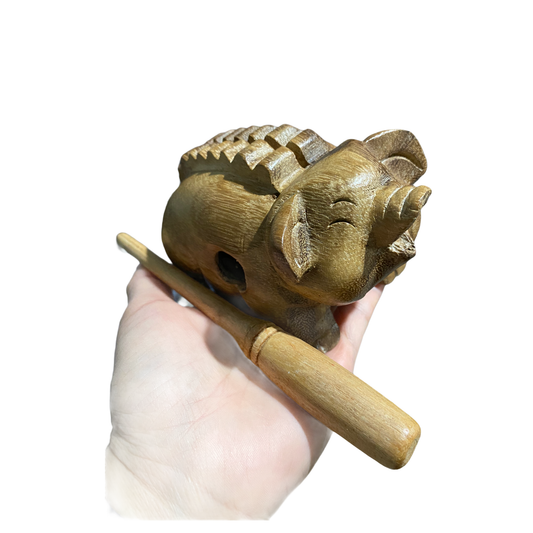 Wooden Musical Pig Percussion Instrument 4"