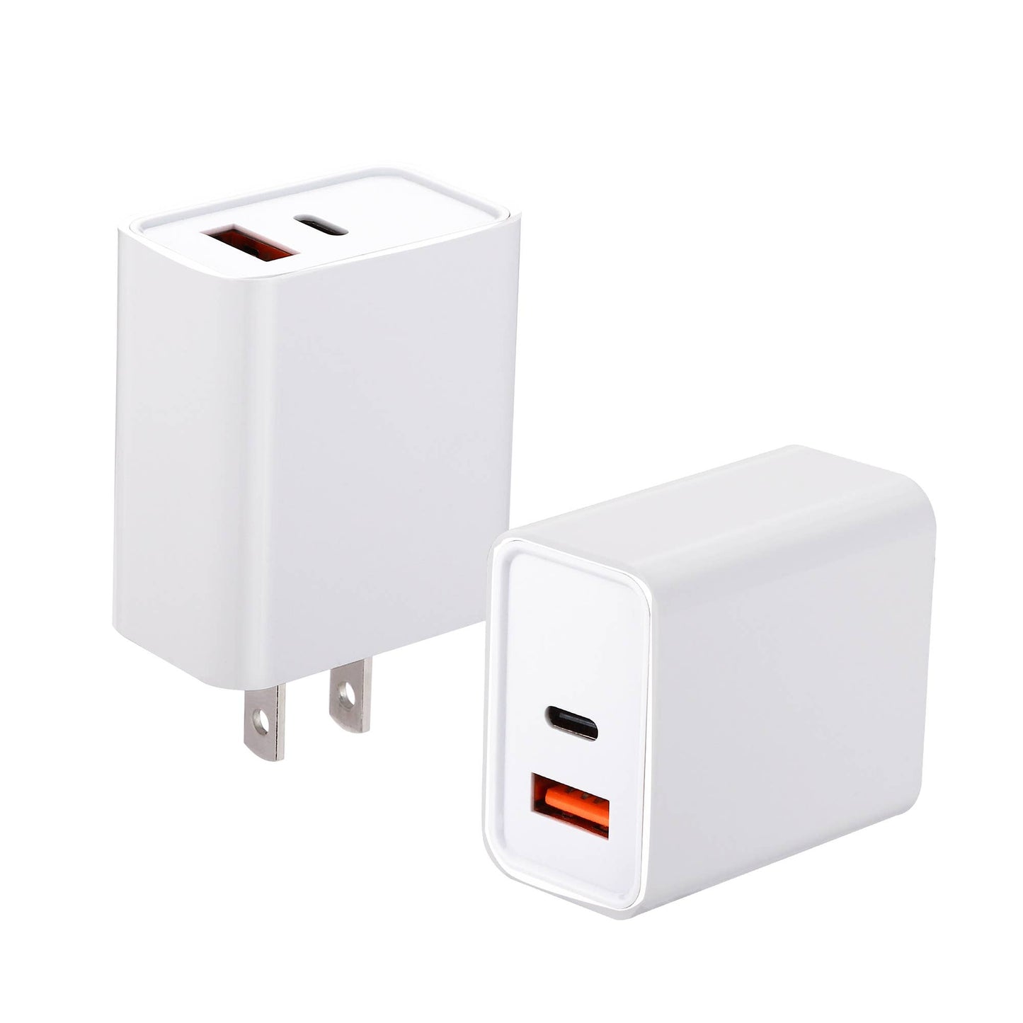 Charge 2-Port USB Wall Chargers for Android & IP Retail Pack: White / 2 USB-A Ports