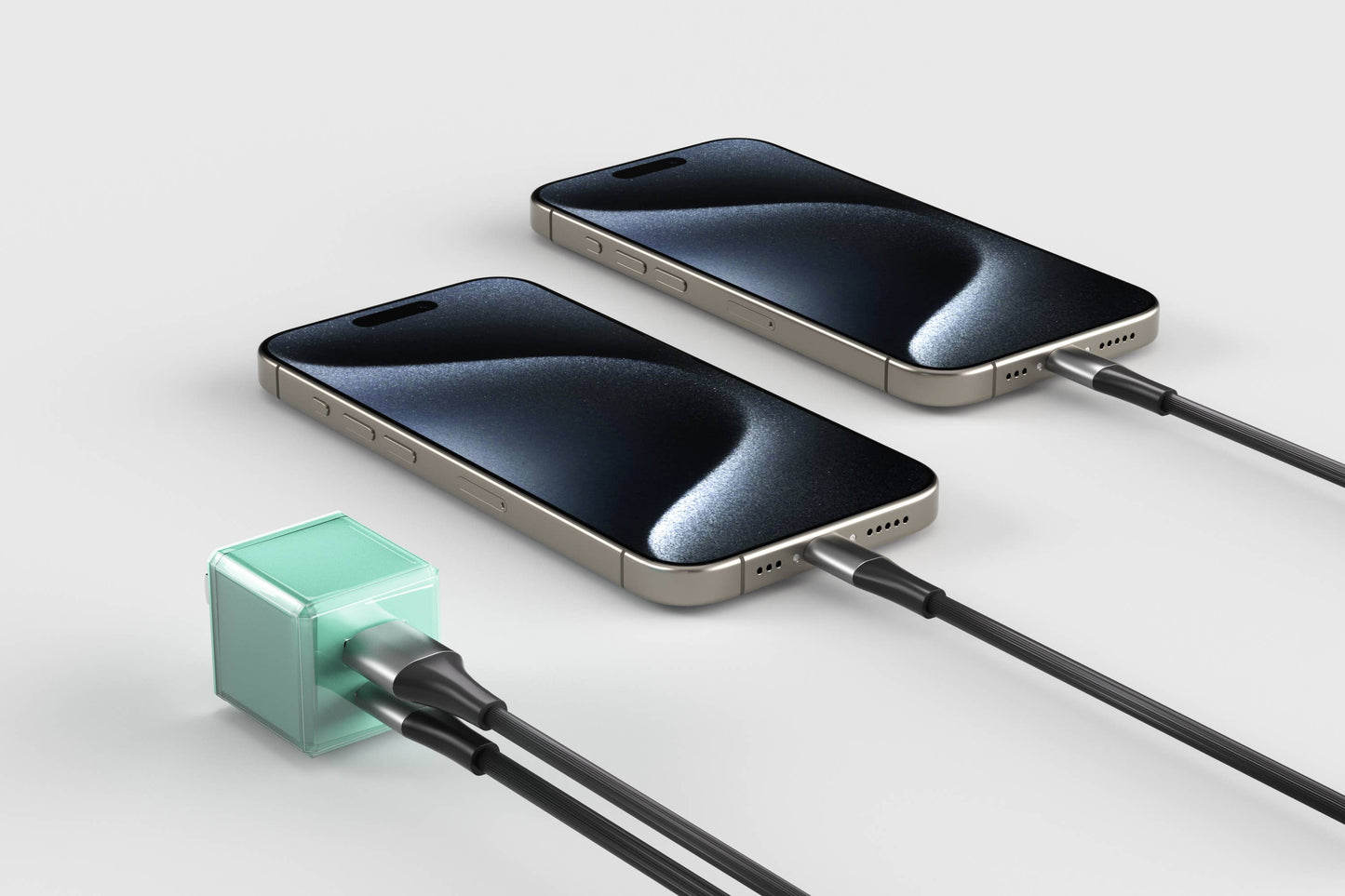 Rapid Wall Charger USB 20W Cubic Design - Retail Pack: Pink & Green