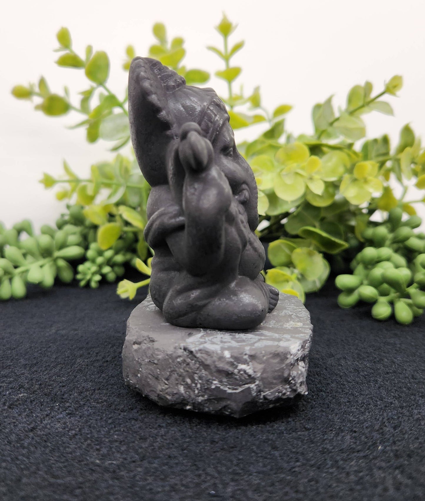 Shungite Figurine Ganesha (3.5x3x2 inches) (EMF Protection)