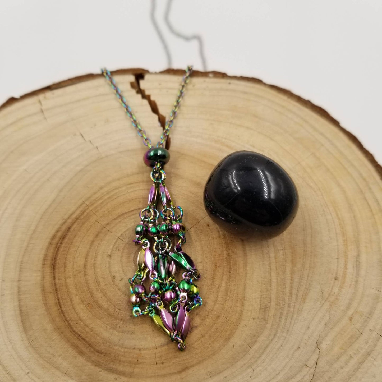 Interchangeable Macramé Cage Adjustable Necklaces Multicoloured