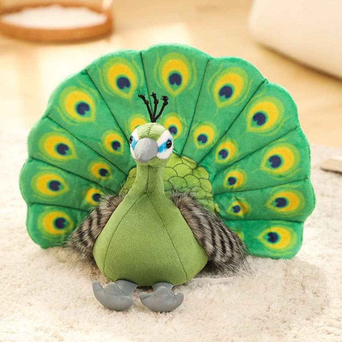 Kawai - Peacock Display Plush Toy: BLUE or GREEN 25*30cm